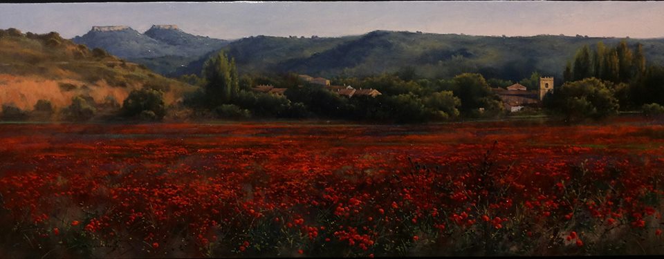 Trillo - Óleo sobre madera preparada - 30x80